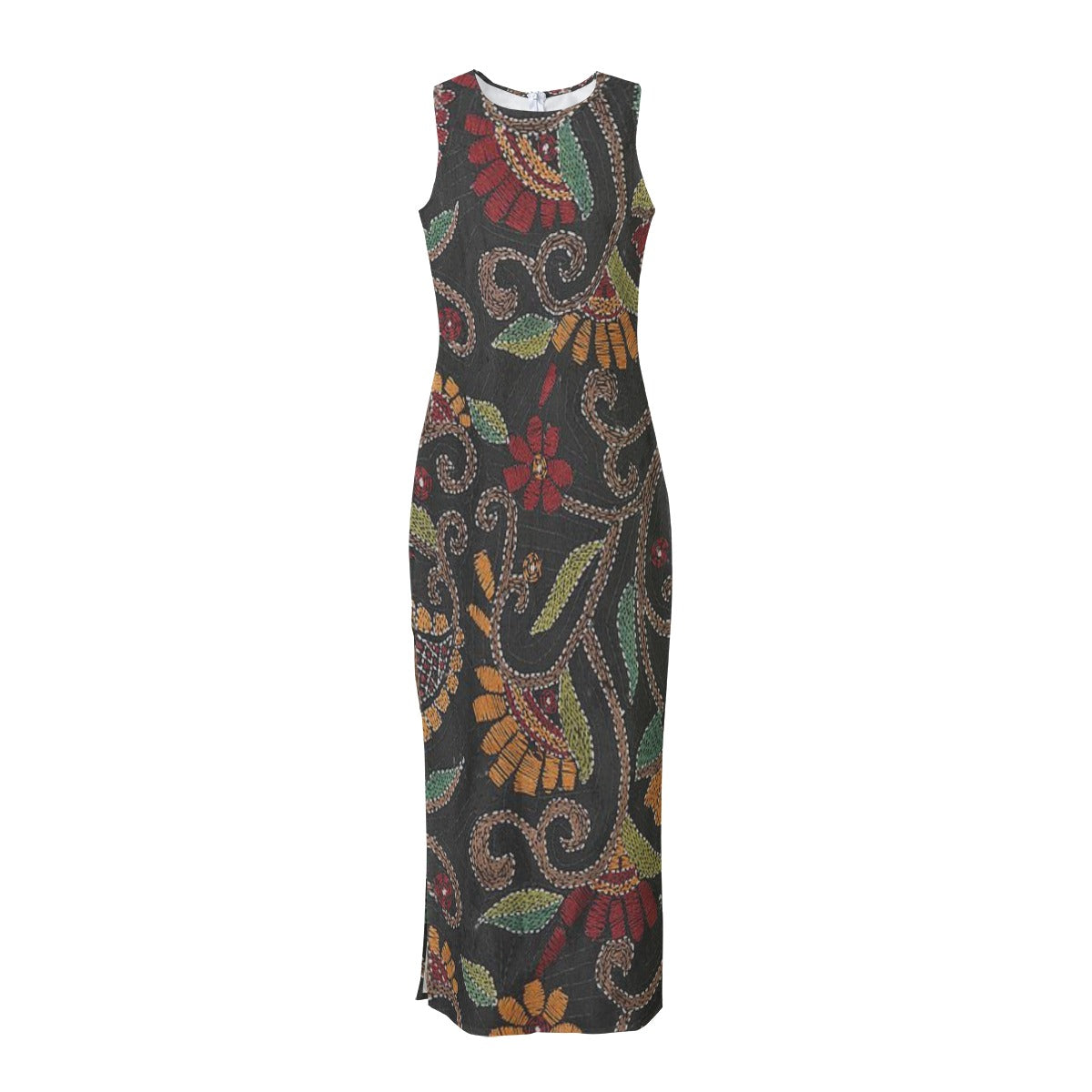 Women's Beach Perspective Chiffon Sleeveless Dress - Front view