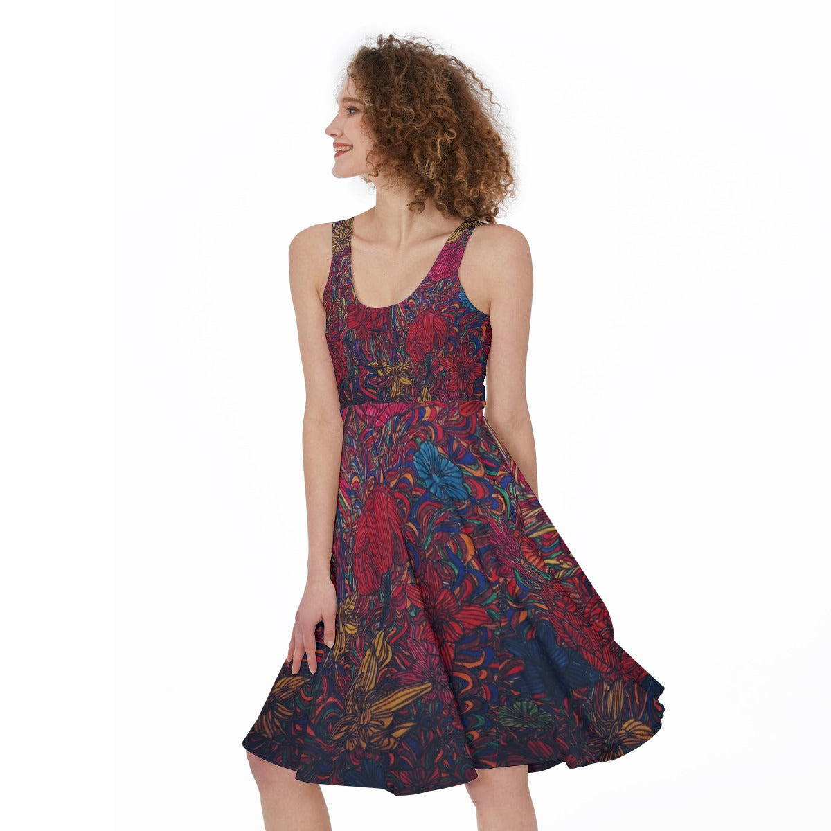 Women's Sleeveless Dress - fromt left side view