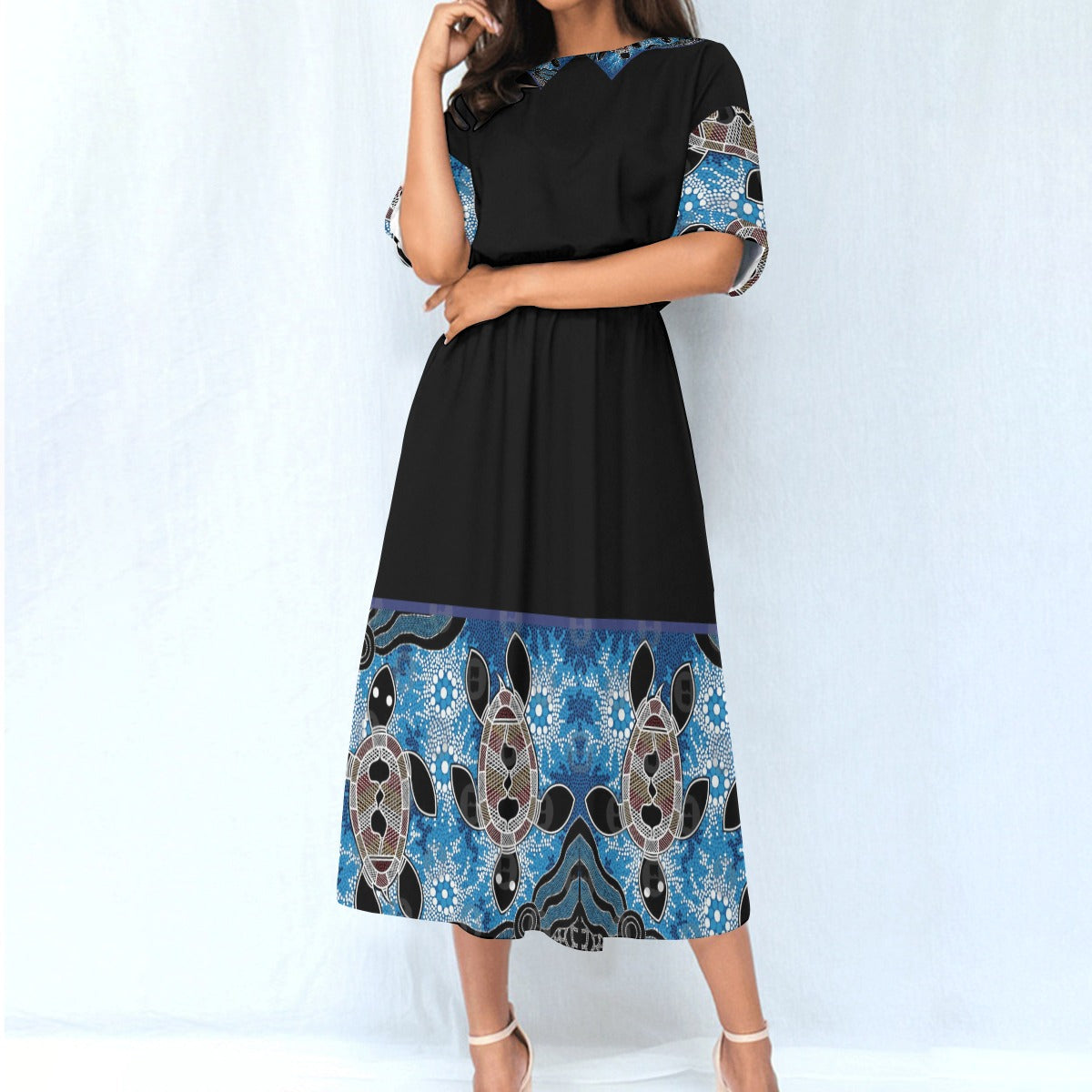 Women's Elastic Waist Dress - Front View