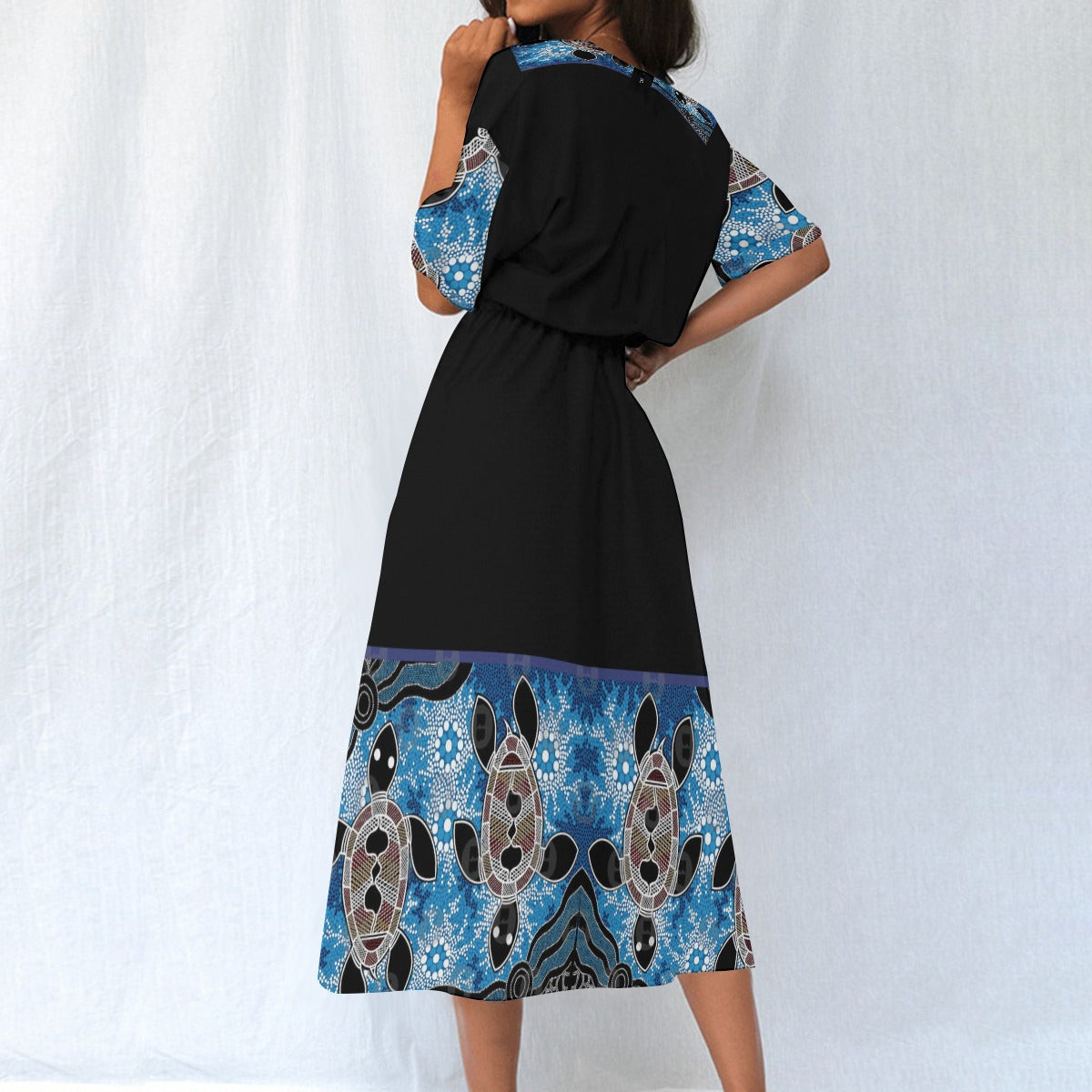 Women's Elastic Waist Dress  - Back View