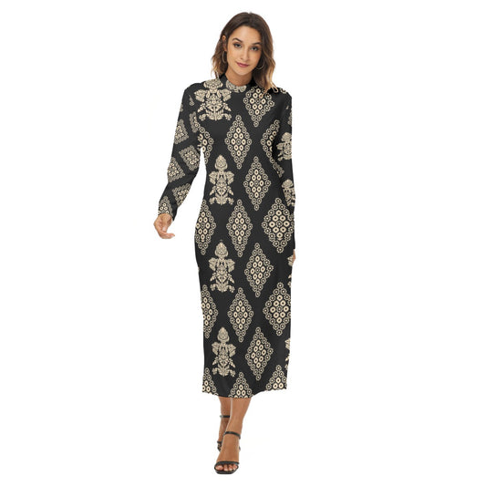 Vibrant Print Women's A-Line Dress - Front View