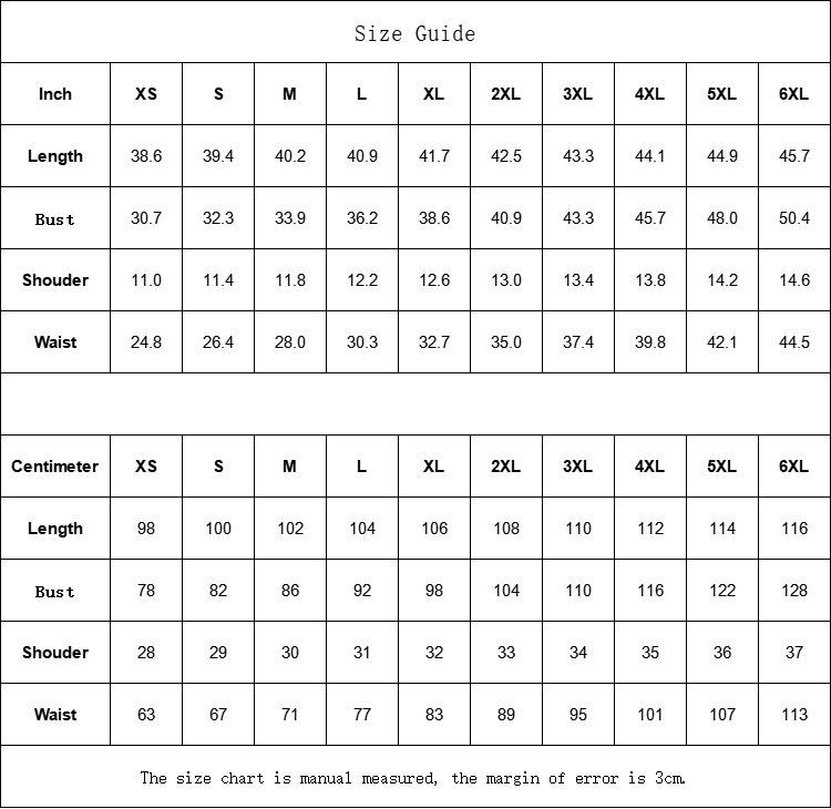 Women's Sleeveless Dress - size guide